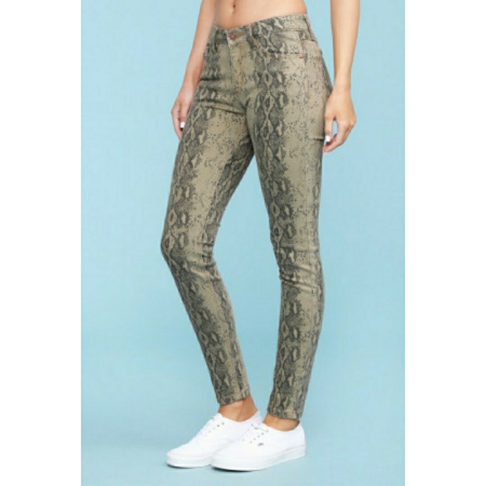 ♥️14W 16W Plus♥️Paula Snake Print Skinny - Picture 3 of 6
